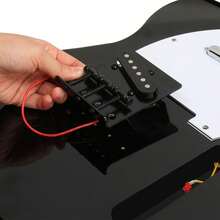 DIY 6 String TL Style Electric Guitar Kits With Mahogany Body, Maple Neck And Accessories Black - 預設 - 查看 4