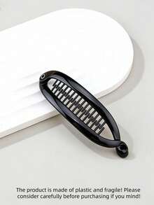 1 Peça Clipe de Cabelo Grande de Banana Âmbar para Rabo de Cavalo, Clipe Elegante Francês de Crânio Alto, Clipe Torção, Suprimentos Escolares, Y2K, Essenciais de Viagem, Cabelo, Clipes para Cabelo, Coisas Fofas de Menina, Presentes para Mulheres, Acessórios Femininos, Inverno e Outono, Ferramentas de Penteado, Ferramentas de Encaracolamento, Acessórios Versáteis, Acessórios Diários. Acessórios Pequenos Únicos Moda Grampos de Cabelo Elegantes Garras de Cabelo Casual Beleza Grampo de Cabelo - Multicolorido - Visão 3