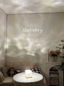 1pc Square LED Ambiance Projector Light - With Remote, 16 Colors, Adjustable Aurora Lighting, Suitable For Bedroom, Living Room And Office Decor, Valentine's Day & Holiday Gift, Modern Polished Metal & Plastic Design, Desk Lamp, Creative Room Atmosphere, Portable Lighting - Multicolor - View 5