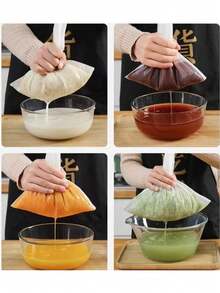 3pcs Fabric Strainer Mesh Bag, Modern White Multifunction Mesh Bag Kitchen,Kitchen Essential Tools, Filling & Pouring Funnel For Oil, Wine, Liquid Decanting, Splatter Proof, Easy Storage For Kitchen Organization,Reusable 3pcs Filter Bags In 3 Sizes  Material For All Juices Wine Cold Brew Nut Milk - White - View 2