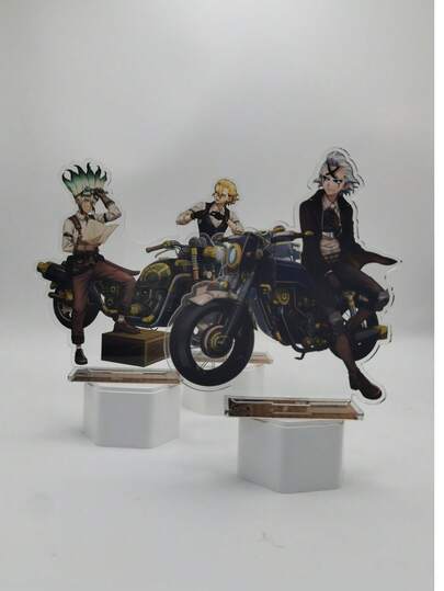 Anime Dr. Stone Akrylställ Ishigami Senkuu Asagiri Gen Nanami Ryusui Figur Display Varor Samling Skrivbordsdekoration Ornament Gåvor