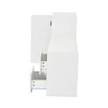 128*30*68cm Shoe Cabinet/Shoe Rack With 2 Drawers, 1 Cabinet, High-Gloss Shoe Bench/Bench With Upholstery And Storage Space, Suitable For Living Room, Hallway, Office, White - 白色 - 查看 10
