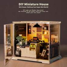 兒童 DIY 迷你房屋套裝 3D 拼圖組裝，附精緻家具裝飾，理想的生日與聖誕禮物（6 歲以上） - 彩色 - 查看 1