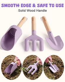 ROBUD Kids Gardening Set – A Complete Children's Gardening Tool Set Including An Apron, Hat, Watering Can, And Plant Journal, Perfect For Outdoor Learning Toys And Gifts For Children Aged 3 And Up - Purple - View 6