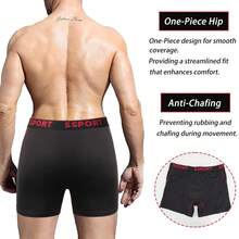 4PCS Bamboo Fiber Mens Boxer Shorts Briefs Long Legs Underpants Trunks Underwear Comfortable Pants Soft Breathable Stretch Fit