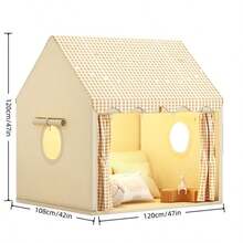 加厚双门结构布艺宠物屋（可拆卸耐用保暖），冬季加热垫，室内/室外均可使用，半封闭式猫/宠物床，温暖舒适，可拆卸可水洗，适合小型/中型/大型宠物