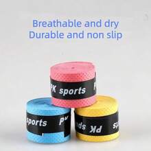 5 piezas Bandas de sudor para raqueta de tenis, Cintas de agarre para bádminton, Envolturas antideslizantes para caña de pescar, Bandas de envolver para mangos de equipos deportivos, Cintas de manillar absorbentes de sudor, Multifuncional y duradero - Multicolor - Ver 5