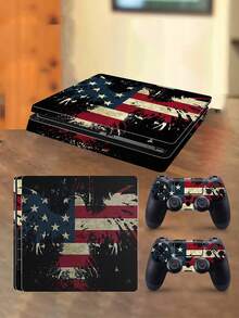 1 Set Slim Game Console Printed Skin Sticker, Waterproof Durable Scratch-Resistant Protective Decal