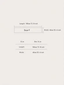 1件装女士双面仿羊绒撞色时尚多功能空调披肩围巾，厚实保暖，适合日常使用，秋冬季搭配连衣裙 - 米色 - 查看 5