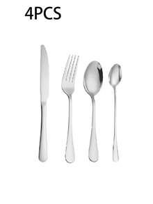 1/6件套便携式餐具套装，抛光加厚圆柄，包含刀、叉、勺、拉链收纳盒，不锈钢材质，适合学生、办公室、户外、旅行、露营、野餐等场合，便携式餐具套装，包含牛排刀、叉、勺、茶匙、餐叉、餐勺、水果叉、甜点勺，适用于家庭、餐厅、酒店、派对、婚礼等场合。 - 彩色 - 查看 26