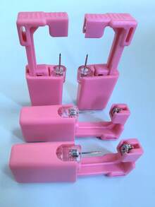 2-24pcs Pink Ear Piercing Jewelry, Ladies Sterile Disposable Earring Piercing Gift