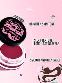 MISSLYN Shimmering Mocha Velvet Blush, Creamy To Powder Texture, Smooth Application, Long-Lasting Pigmentation, 6 Shades Available, Lightweight & Blendable, High Color Payoff, Refined Finish, Makeup Brand, Face Makeup, Suitable For Women & Girls, Winter Essential, Y2K Style, Versatile, Birthday Gift, Valentine's Day Gift, Party Gift, New Year Gift, Best Color, Cruelty-Free & Vegan - #8 RASPBERRY - 查看 4