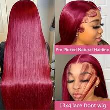 13x4 13x6 High Definition Lace Front Wig, Bone White Straight Hair, 8-34 Inches #BUG Wine Red 5x5 High Definition Transparent Lace Closure Wig, Pre-Plucked With Baby Hair, Bleached Knots, Virgin Hair, Natural Hairline, No Glue, Easy To Wear, For Women #1B Black Ombre Wig - SBUG - View 9