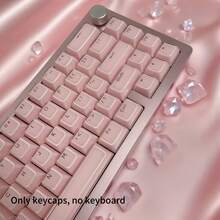 136 Keys PBT+PC Doubleshot Translucent Keycap Set, Pink & White Gradient, High Quality Compatible With MX Mechanical Switches, Suitable For 61/64/68/75/87/98/104/108 Keys Mechanical Keyboards - Pink - View 6