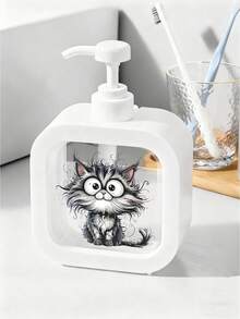 Distributeur de savon en forme de chat mignon - Distributeur de savon réutilisable avec pompe, compact et élégant, convient pour la cuisine/la salle de bain, peut contenir du liquide vaisselle, du savon pour les mains, de la lotion, etc. - Cadeau de pendaison de crémaillère idéal pour les amateurs de chats, décoration de printemps - Matériau en plastique durable, accessoire de salle de bain, design amusant, pompe facile, décoration d'intérieur - Multicolore - Voir 6
