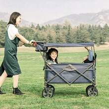 R-Extra Large Collapse n Cart wit Re opy Folding Wagon Utility Car wit We Wagon Cart  n Camping Grocery Cping Cart Stoe Bag Only Rain Selter - Refugio contra la lluvia - Ver 7