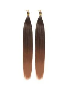 2pcs Bone Gradient Straight Crochet Hair Synthetic Braiding Hair Bulk 28inch Pre Stretched Braiding Hair Extensions Crochet Box Braids Hair - Multicolor - View 13