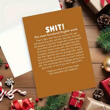 1pc Funny Rude Humor Birthday Greeting Card - Hilarious Crude Humor, Paper Material - Suitable For Best Friends, Husband, Wife, Lover, Spouse, Comes With Envelope, Suitable For Any Occasion