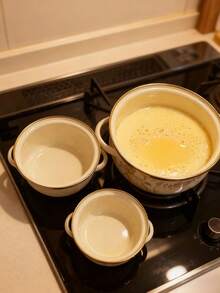 3pcs Multi-Color Enamel Cookware Set, Thick Double-Ear Enamel Cooking Pot, Suitable For Gas & Induction Cooktop, Includes Soup Pot, Milk Pot, Cartoon Cute Enamel Bowl With Handle