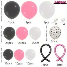 125 Pieces Cat Paw Stick Balloon DIY Wreath Arch Set. Comes With Black, Rose Pink, Black, And Pink Long Strip Balloons Which Can Be Used To Create Cat Paw Stick And Other Shapes. Suitable For Kitty's Birthday Party, Girl's Birthday, DIY Party, Wedding, Graduation Ceremony, Baby Shower, Etc. No Power Supply Required. - Multicolor - View 7