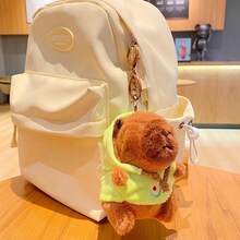 Llavero  capibara  sudadera  felpa  estudiante y regalo  pareja colgante creativo  muñeca  dibujos animados encanto  bolso para novio de moto - Verde - Ver 5