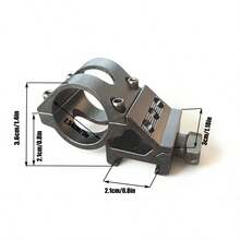 1入黑色鋁製led手電筒座,20-21mm管剪和30mm手電筒座,斜邊夾具