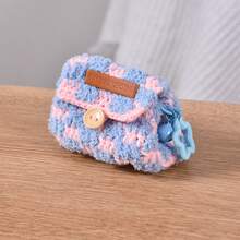 Bolsa de almacenamiento de accesorios colgantes de punto a cuadros, monedero de dopamina, bolsa de almacenamiento de auriculares universal para mujer, billetera, billetera mini, monedero, billetera pequeña, monedero de monedas, artículos lindos y kawaii - Multicolor - Ver 6