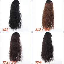 26Inch Synthetic Long Wavy Curly 4 Clip In Hair Extension V-Shaped Heat Resistant Black Hairpiece For Women Christmas New Year Carnival Music - Multicolor - View 7