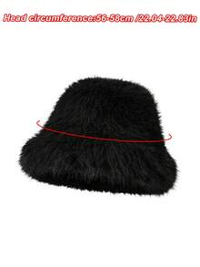 Chapéu Bucket Feminino Fofo (1 unidade), Leve, Respirável, Casual, Simples e Versátil, Ideal para Outono/Inverno, Perfeito para Uso Externo, Unissex e para Uso Diário. - chapéu de balde - Ver 4