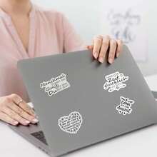 6 Sheets - 60pcs German Positive Quotes Stickers Set - Motivational Stickers, Suitable For Notebooks, Glass, Easy To Stick, DIY Home And Life Inspiration