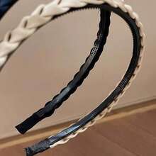 1个/5个装 皇家优雅复古高端多功能编织发箍，女士公主风休闲发饰，拍照道具，发带，发圈 - 彩色 - 查看 10