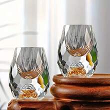 0.5oz/15ml Huajing Jinshan Whiskey Glass, Premium Glassware For Home Use, High-End Wine Set, Handcrafted Cocktail Glass, Also Suitable For Vodka And Home Bar Decor - Multicolor - View 2