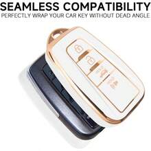 Key Fob Cover With Keychain, Compatible With 2021-2025 Camry, RAV4, Highlander, Grand Highlander