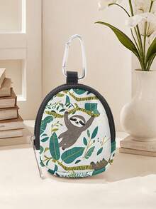 1pc Penguin, Flamingo, Sloth, Paw Print, Dinosaur Pattern Coin Purse Card Holder, Lightweight Pouch With Clip For Coins, Cards, Accessories, Keys, Ideal As Multipurpose Organizer Pouch For Girls And Boys, Great Gift For Friends - Multicolor - View 12