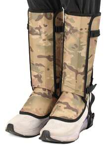 1 Pair Outdoor Hiking Leg Gaiters, Snake Bite Protection Leg Sleeves, Camping Scratch-Resistant Foot Covers, Snow & Sand Proof Shoe Covers