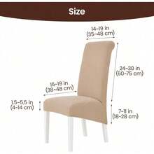 High Elasticity Detachable 6-Piece Chair Cover, Universal Type Suitable For Restaurant Kitchen Hotel Dining Chair Protection Cover - Paquete de 6 caqui - Ver 6