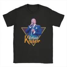 Camisetas de cantante del Festival Roland Kaiser para hombre, estilo vintage, 100 % algodón, cuello redondo, manga corta, regalo de cumpleaños - Negro - Ver 1