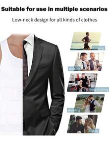 1pc Men's Slim Fit Compression Undershirt, Abdominal Shaping Shirt, Moobs Sweat Vest Suitable For Running, Gym, Home Use, Sports Compression Vest, Shaping Sleeveless Breathable Fitness Vest For Men - Multicolor - View 8