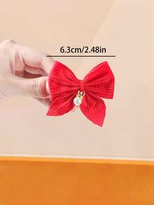 Bộ 8 kẹp tóc nơ bằng vải nhung kẻ, nhiều màu sắc (hồng/đỏ/trắng, v.v.), phù hợp với không khí lễ hội năm mới và dễ dàng sử dụng hàng ngày - Thích hợp cho bé gái, có thể dùng đi học, dự tiệc, thăm hỏi dịp năm mới, phù hợp với phong cách cổ điển, ngọt ngào, sinh viên, món quà năm mới 2026 tuyệt vời. - Nhiều màu - Xem 7