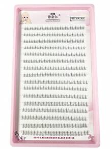 384 sợi/16 hàng Mi giả Wispy Fairy, Mi giả dạng sợi tự nhiên, Mi giả kiểu hoạt hình, Mi giả nhọn kiểu anime Nhật Bản, Dụng cụ trang điểm mi giả, Cụm mi giả, Mi giả từng sợi, Mi giả - B - Xem 2