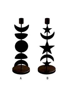 Mond- und Stern-Dekorationskerzenhalter, geeignet für Stabkerzen, Metallmaterial, minimalistischer Stil, kreatives Design, Kerzenlicht-Dinner-Requisite, Heimdekoration, geeignet für die Dekoration in Hotels, Wohnzimmern, Räumen, Esszimmern, Tischplatten, Schlafzimmern, Festen und Partys, auch eine hervorragende Geschenkwahl, einschließlich Einschulungsgeschenke, Souvenirs, Feiertagsgeschenke, Geschenke für Freunde und Familie