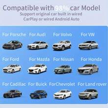 This 2-In-1 CarPlay Adapter Converts A Wired Apple CarPlay Adapter Into A Wireless One. It Comes With Both USB And USB-C Extension Cables And Is Compatible With Apple CarPlay 6, IOS 10, And Android 11 And Above. Two Adapter Cables Are Included, But The Adapter Itself Is Not. - Q1J - View 8