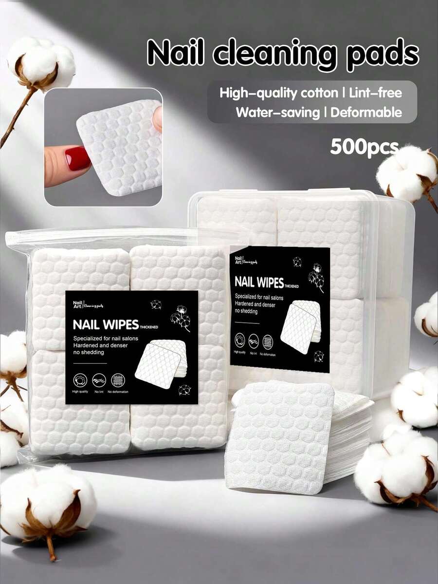 新款可重复使用卸甲棉片，节水、不掉屑、可清洗，适用于卸除指甲油和凝胶，美甲护理工具 - 彩色 - 查看 1