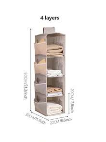 1/2pcs Multi-Functional Hanging Wardrobe Storage Bag, For Storing Clothes, Socks, Underwear, Layered Organization; Can Be Hung On Door - Dorm Essential. Washable, Suitable For Decoration, Holiday, Room, Home, Bedroom, Can Store Dresses, Pants, Shoes, Jeans, Boots, Skirts, Etc. - Multicolor - View 13