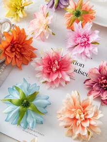 5 Stück künstliche Dahlien, Fake Blumen, Fake Pflanzen für Raumdekoration, Herbstdekoration, Gartenmittelpunkt-Dekoration, Party, Geschenk, Braut-Armblumen, Erntedankfest-Dekoration, Hochzeitsdekoration, DIY Blumenwand-Hintergrunddekorationszubehör, Vordertür-Gartendekoration Valentinstag Geschenk - Verschiedenfarbig - Übersicht 2