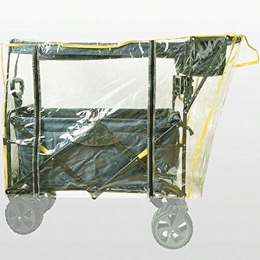 R-Extra Large Collapse n Cart wit Re opy Folding Wagon Utility Car wit We Wagon Cart  n Camping Grocery Cping Cart Stoe Bag Only Rain Selter - Refugio contra la lluvia - Ver 1
