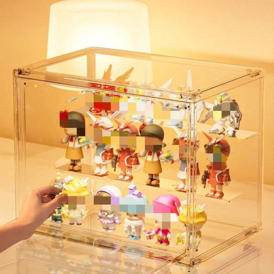 1pc Multi-Functional Transparent Acrylic Storage Box - Dust-Proof Display Case, Suitable For Models, Tools And Books | Transparent Organizer Box, Product Display Rack, Bag & Accessory Storage, Toy Storage, Shoe Storage, Cosmetic Storage