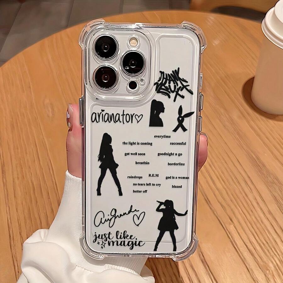Funda para 17 16e 16 15 14 13 12 11 Pro X XR XSMAX 8 Plus - Transparente, Suave y Anticaídas - Diseño de, Funda a Prueba de Caídas,Material de alta calidad,Diseño Impreso con,Aficionados a laúsica,Seguidores de Tendencias17 17promax - transparente - Ver 1