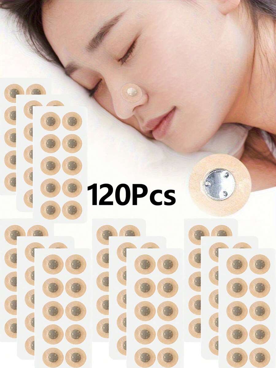 120片装磁性鼻贴，鼻贴，鼻胶带，睡眠鼻贴套装 - 外用鼻贴，鼻部护理贴片，男女通用，适用于运动、居家、旅行和商务场合。是馈赠家人、朋友和爱人的理想之选。