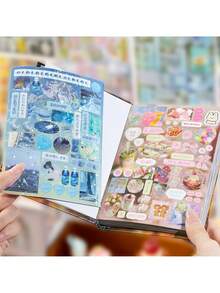 1 Book Of 4-Season Radio-Themed Sticker Book, Retro Showa Era Japanese Magazine/Comic Style, Student Planner Sticker Book - Retro Style - View 4